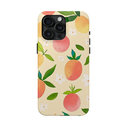 Mango Orange Fruit Pattern Tough Phone Case | Aesthetic