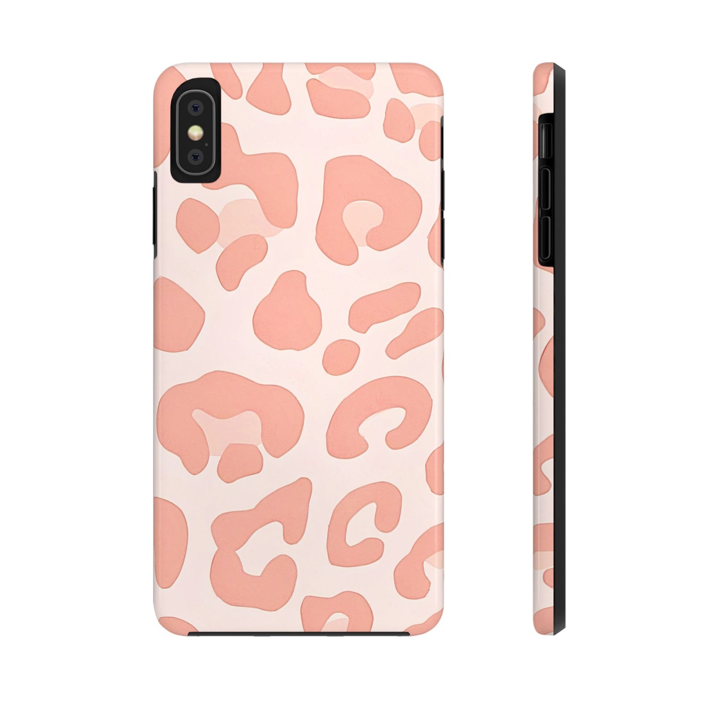 Funda resistente para teléfono con estampado de leopardo rosa preppy | Estética