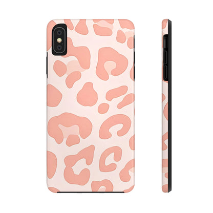 Funda resistente para teléfono con estampado de leopardo rosa preppy | Estética