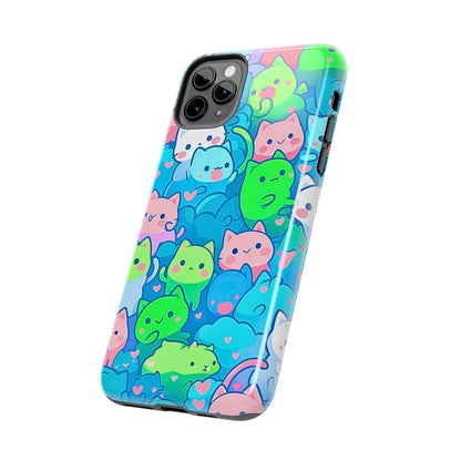 Cute Colorful Cats Pattern Style Tough Phone Case | Animals