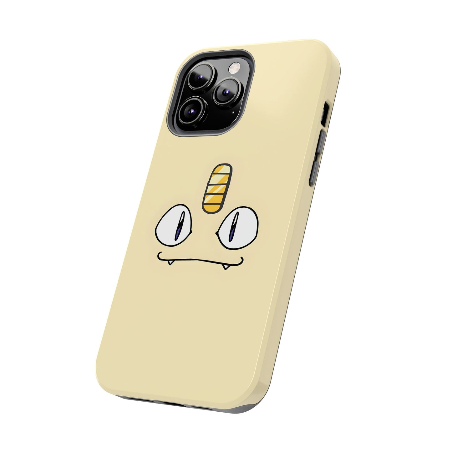 Cat Minimal Gold Coin Face Tough Phone Case | Anime