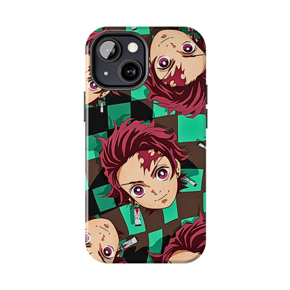 Tanjiro Kamado Head Pattern Tough Phone Case | Anime - Demon Slayer