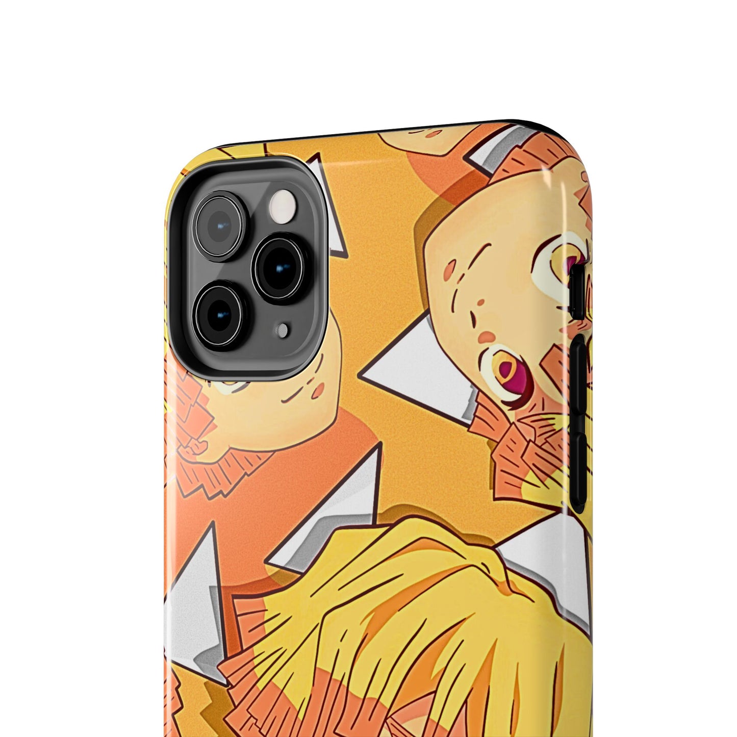 Zenitsu Agatsuma Haori Head Pattern Tough Phone Case | Anime - Demon Slayer