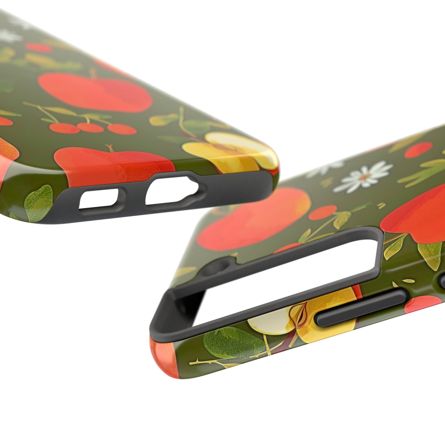 Funda/Cubierta resistente para teléfono con diseño de manzanas y bayas | Estética