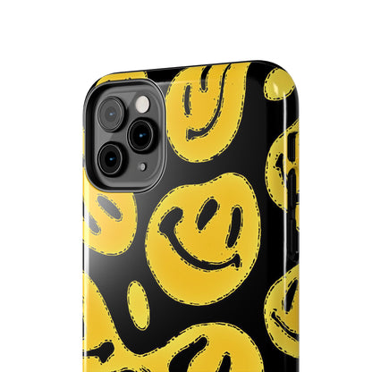 Funda resistente para teléfono con cara sonriente psicodélica colorida (versión 1) | Estética