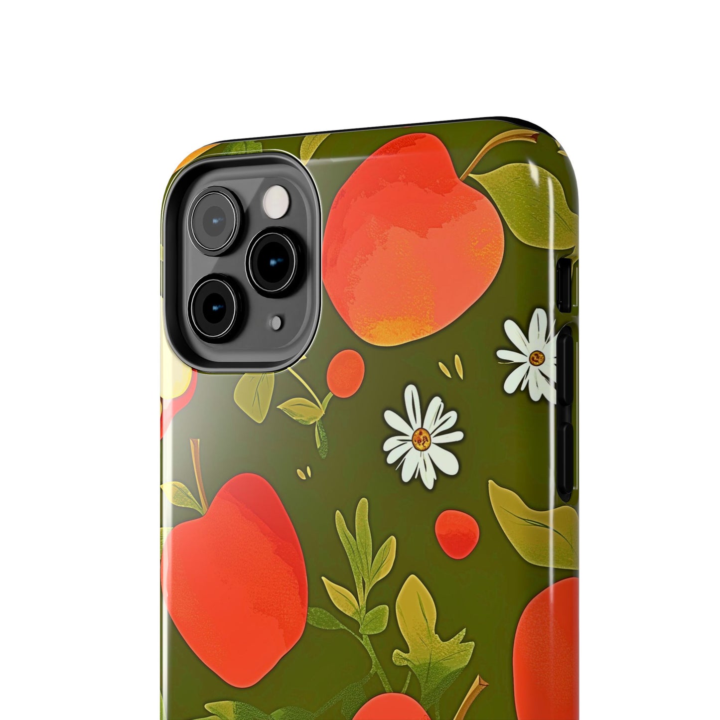 Funda/Cubierta resistente para teléfono con diseño de manzanas y bayas | Estética