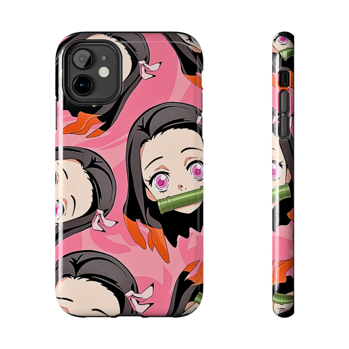 Nezuko Kamado Head Pattern Tough Phone Case | Anime - Demon Slayer