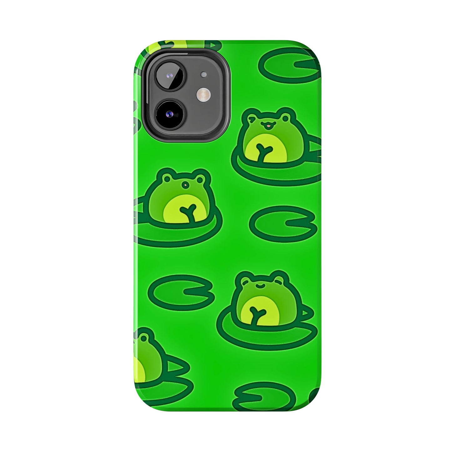 Cute Green Frogs Pattern Tough Phone Case | Animals