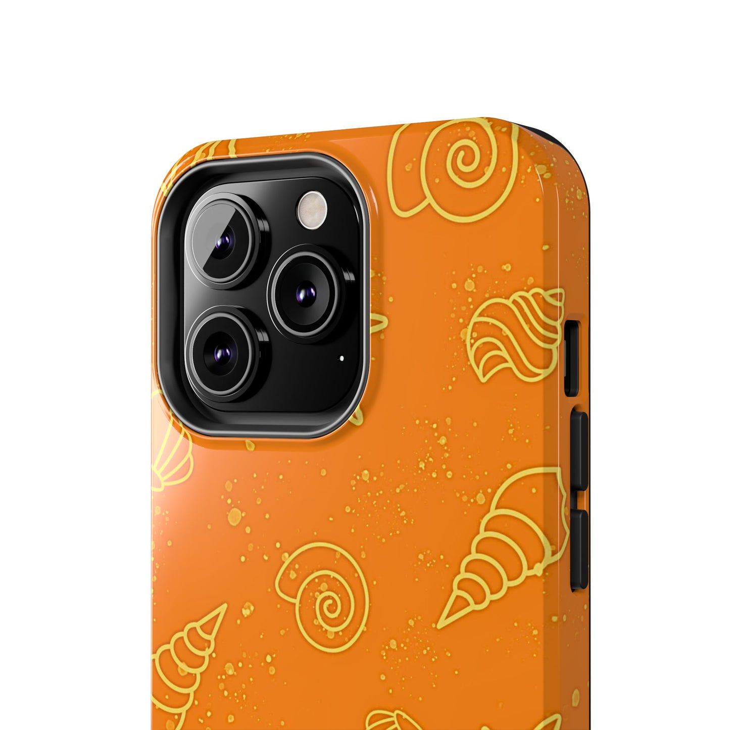 Funda resistente para teléfono con diseño de conchas naranjas | Estética