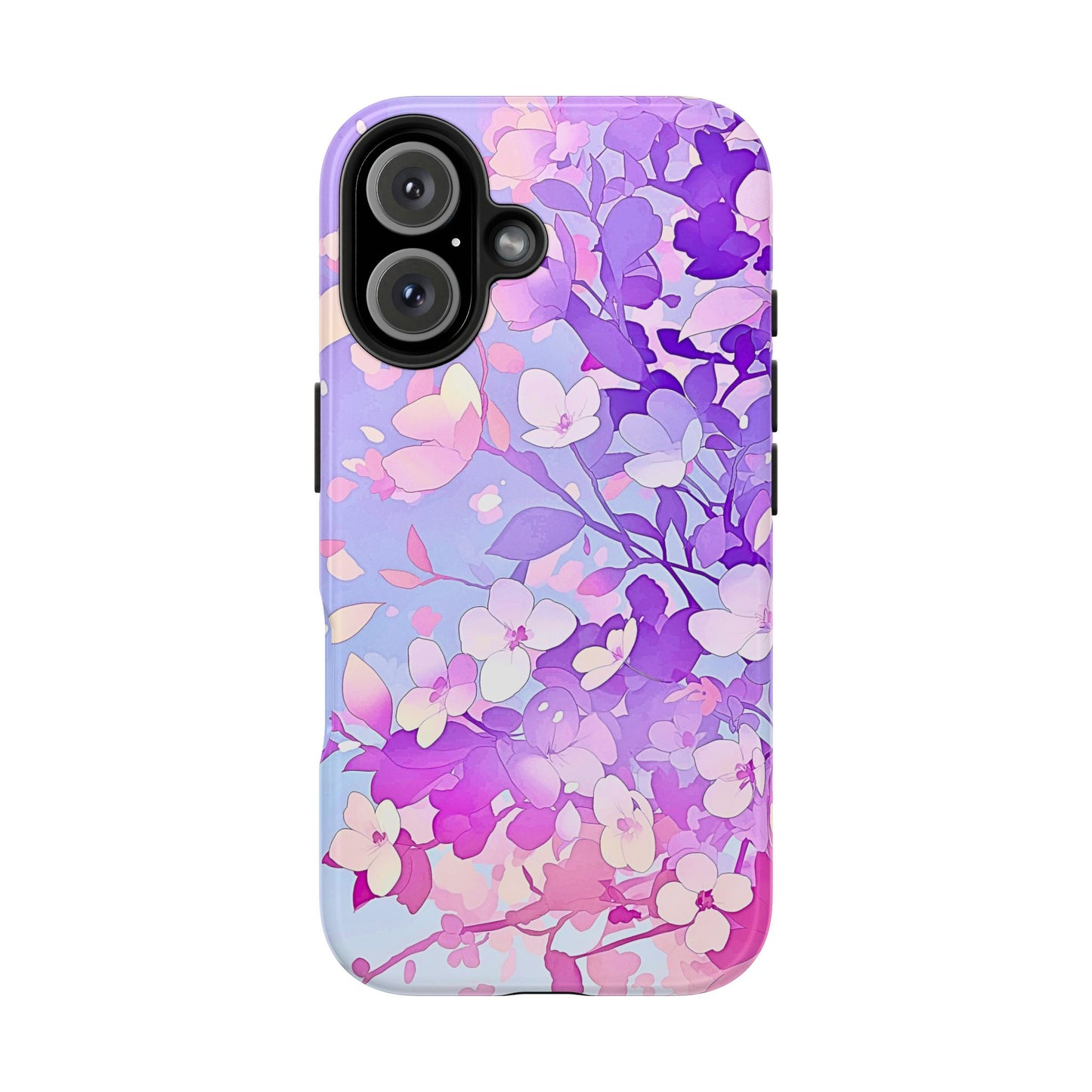 Funda resistente para teléfono con delicados estampados florales en tonos pastel | Estética