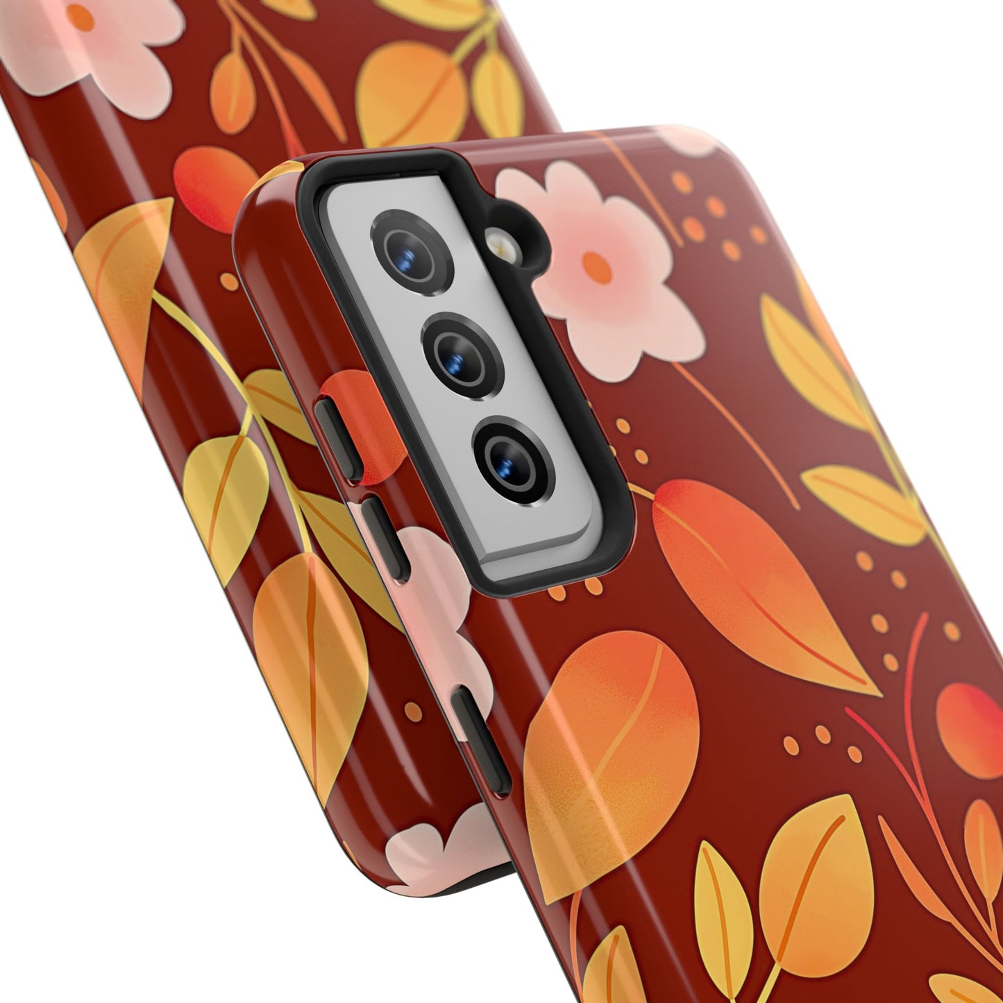 Autumn Fall Leaf Pattern Tough Phone Case | Aesthetic