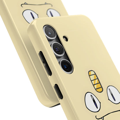 Cat Minimal Gold Coin Face Tough Phone Case | Anime
