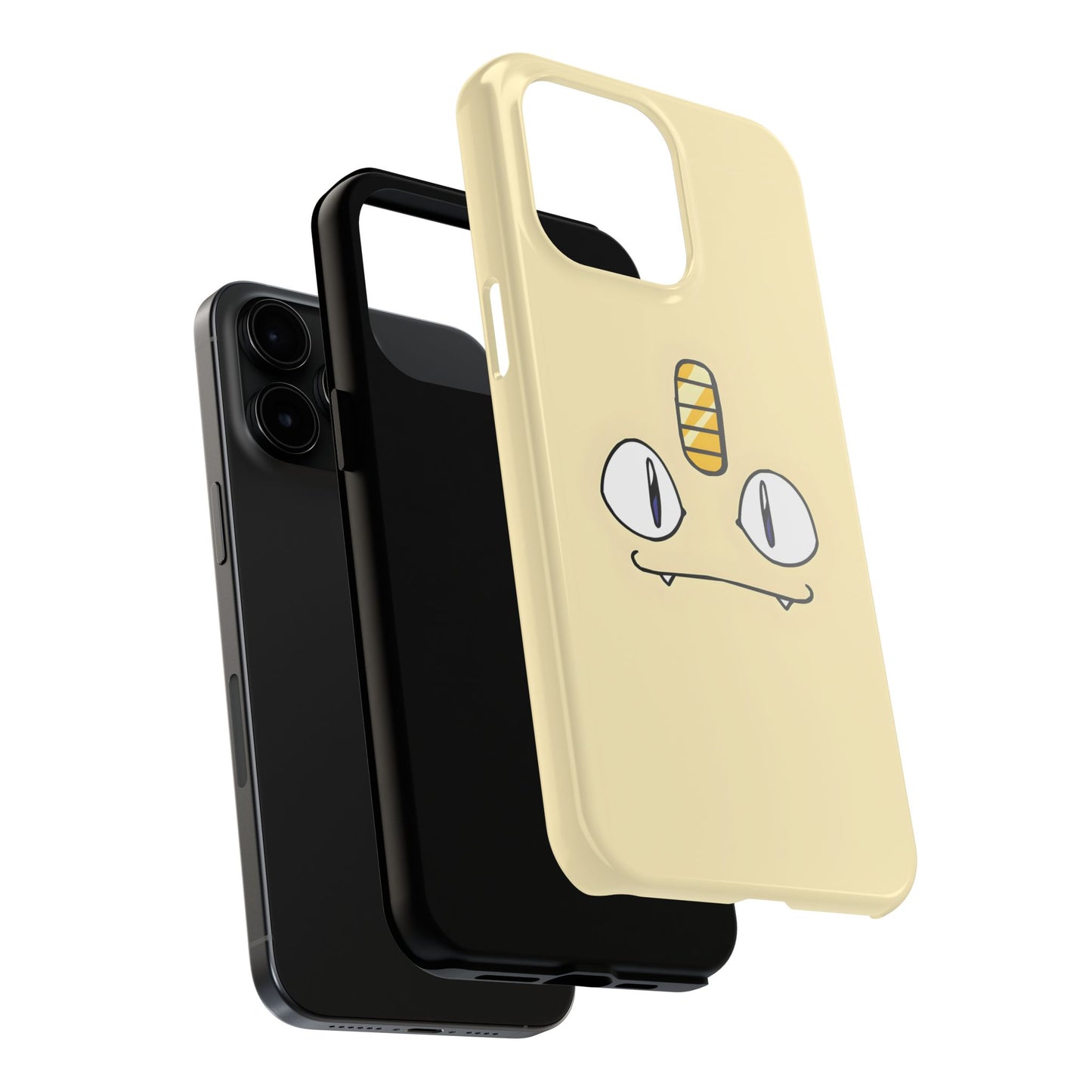 Cat Minimal Gold Coin Face Tough Phone Case | Anime