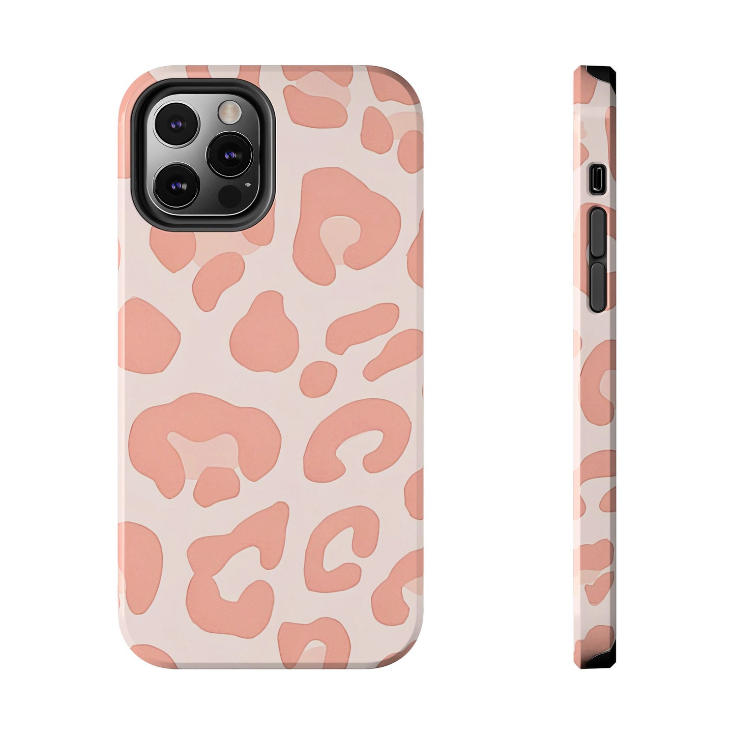 Funda resistente para teléfono con estampado de leopardo rosa preppy | Estética