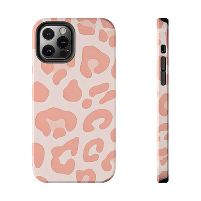 Funda resistente para teléfono con estampado de leopardo rosa preppy | Estética