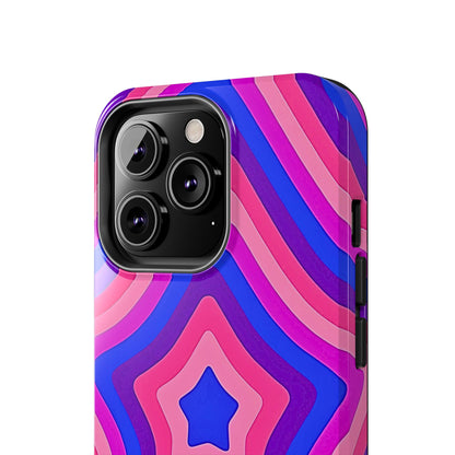 Funda resistente para teléfono con diseño de estrella retro | Estética