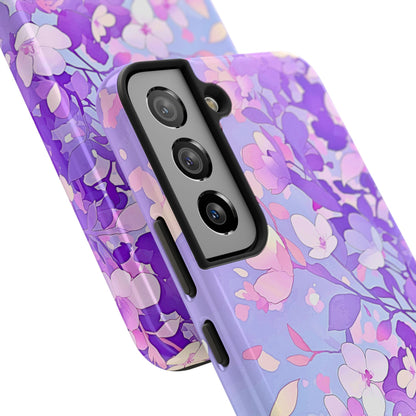 Funda resistente para teléfono con delicados estampados florales en tonos pastel | Estética