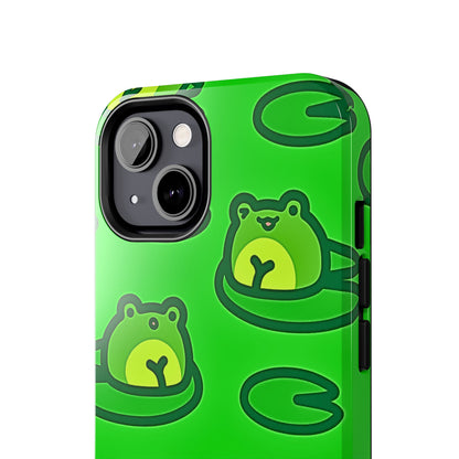 Cute Green Frogs Pattern Tough Phone Case | Animals