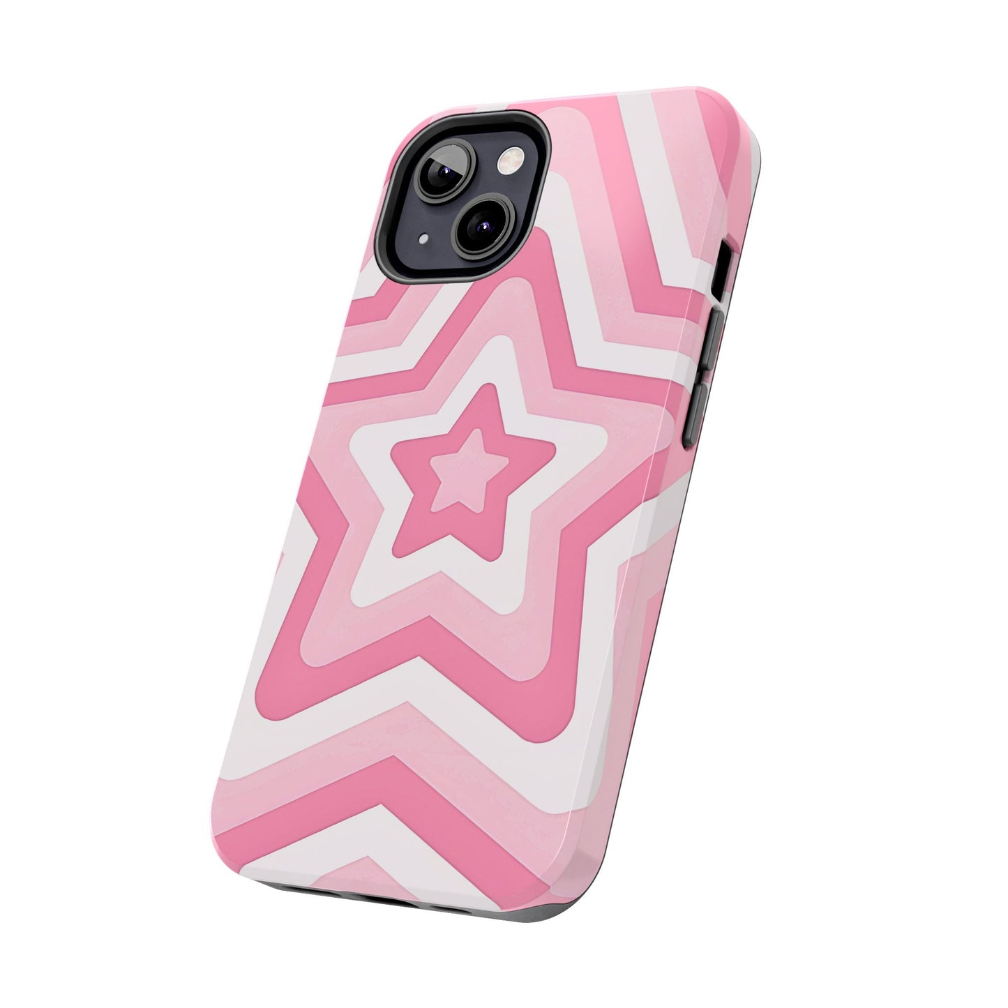 Pink Preppy Star Pattern Style Tough Phone Case | Aesthetic