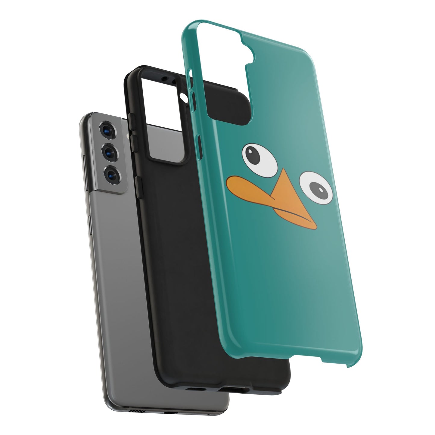 Phineas and Ferb Perry Platypus Eyes Teal Expression Tough Phone Case | Cartoon