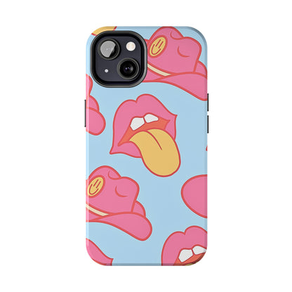 Funda resistente para teléfono con estampado de sombrero vaquero y labios sensuales (versión 1) | Estética