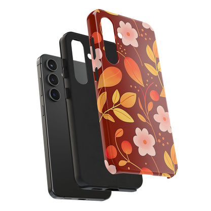 Autumn Fall Leaf Pattern Tough Phone Case | Aesthetic