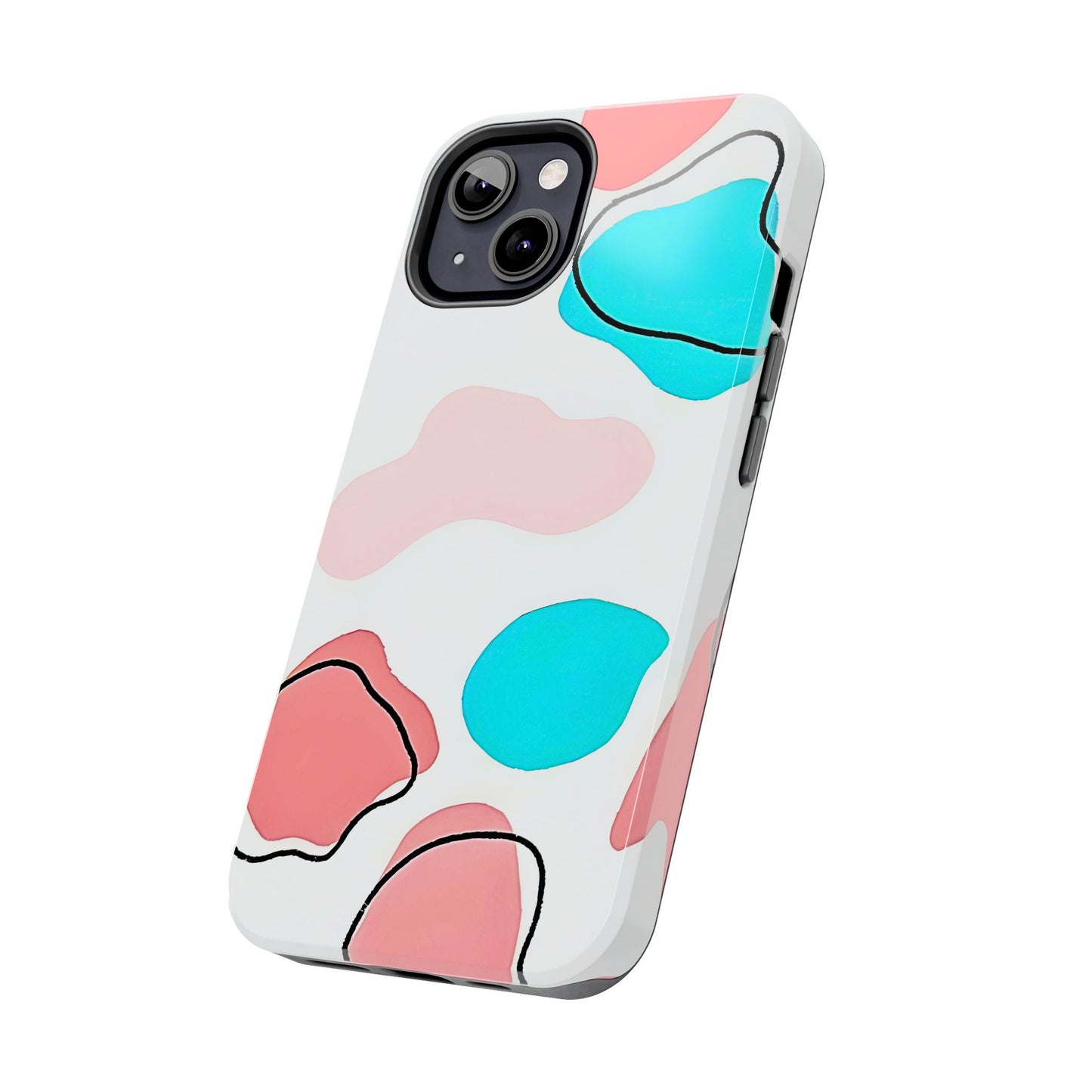 Abstract Shapes Preppy Pastel Style (Version 1) Tough Phone Case | Aesthetic