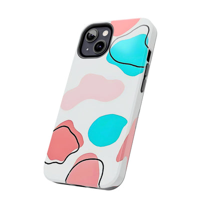 Abstract Shapes Preppy Pastel Style (Version 1) Tough Phone Case | Aesthetic