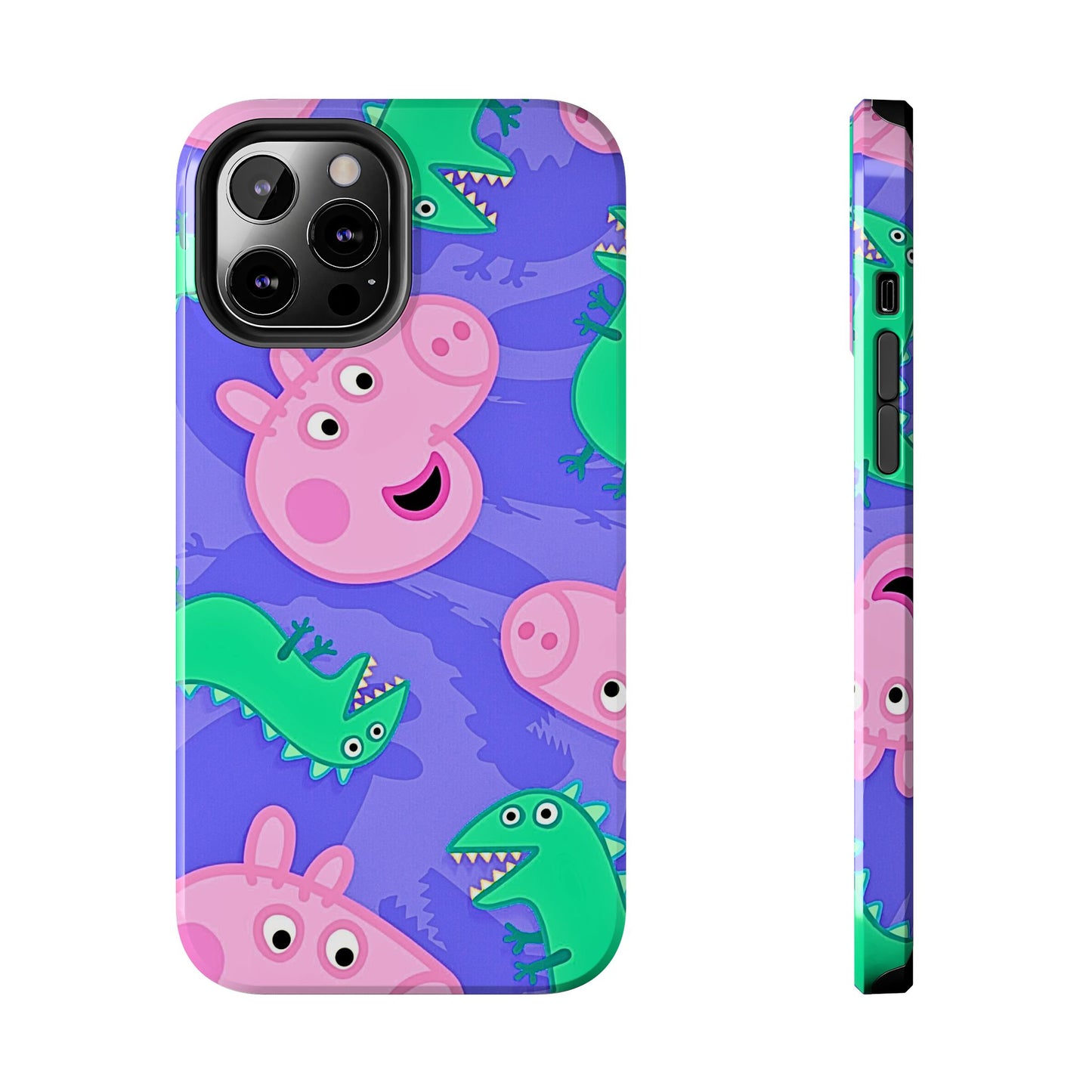 Peppa Pig & George Dinosaur Pattern Tough Phone Case | Cartoons - Peppa Pig
