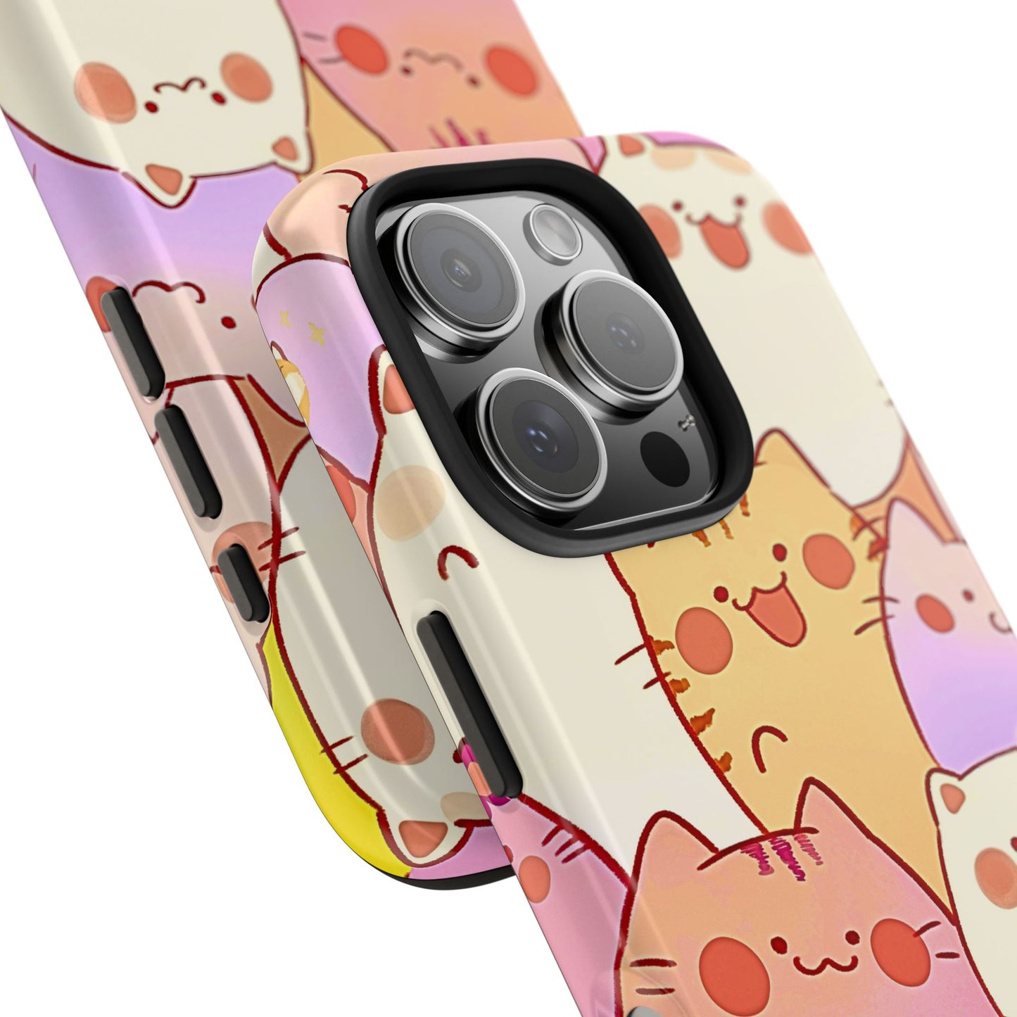 Kawaii Chubby Adorable Cats Tough Phone Case | Animals