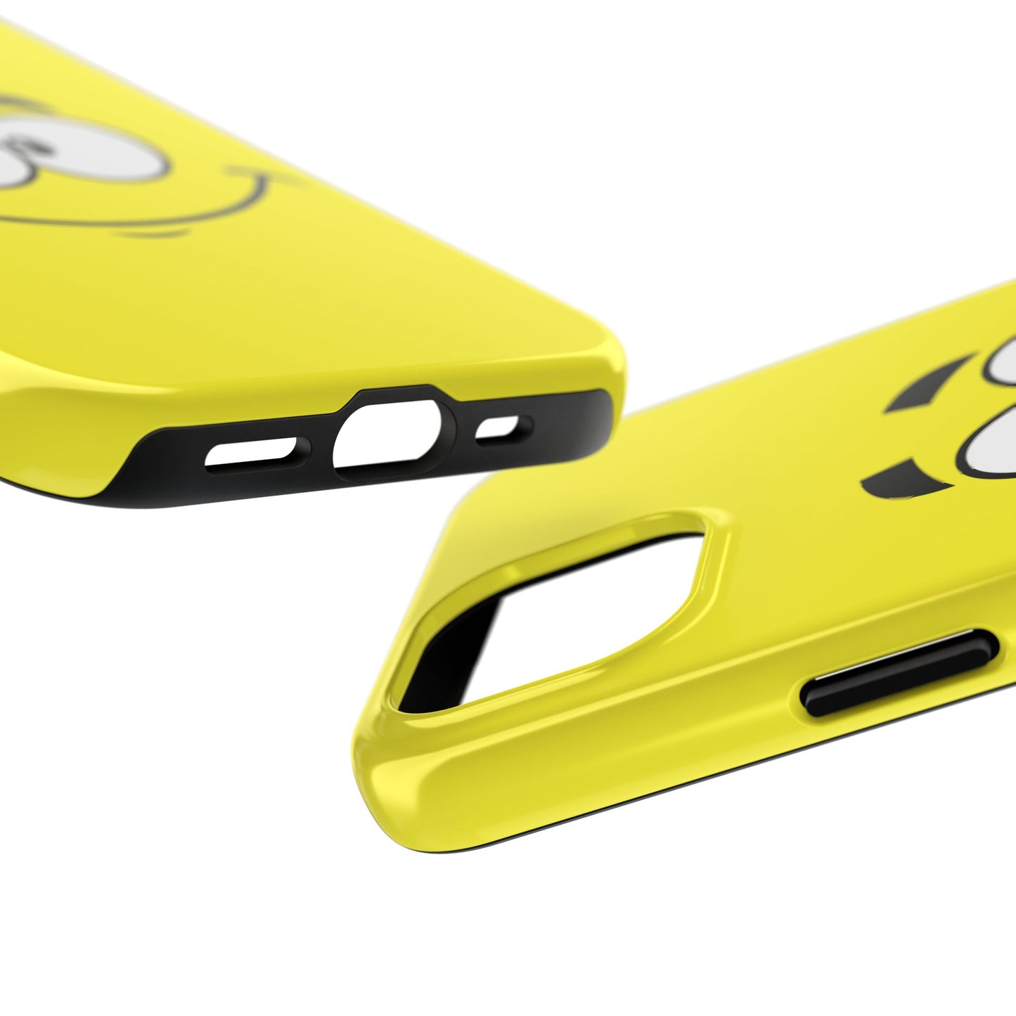 Smiley Happy Face Yellow Minimalist Cartoon Tough Phone Case | Funny