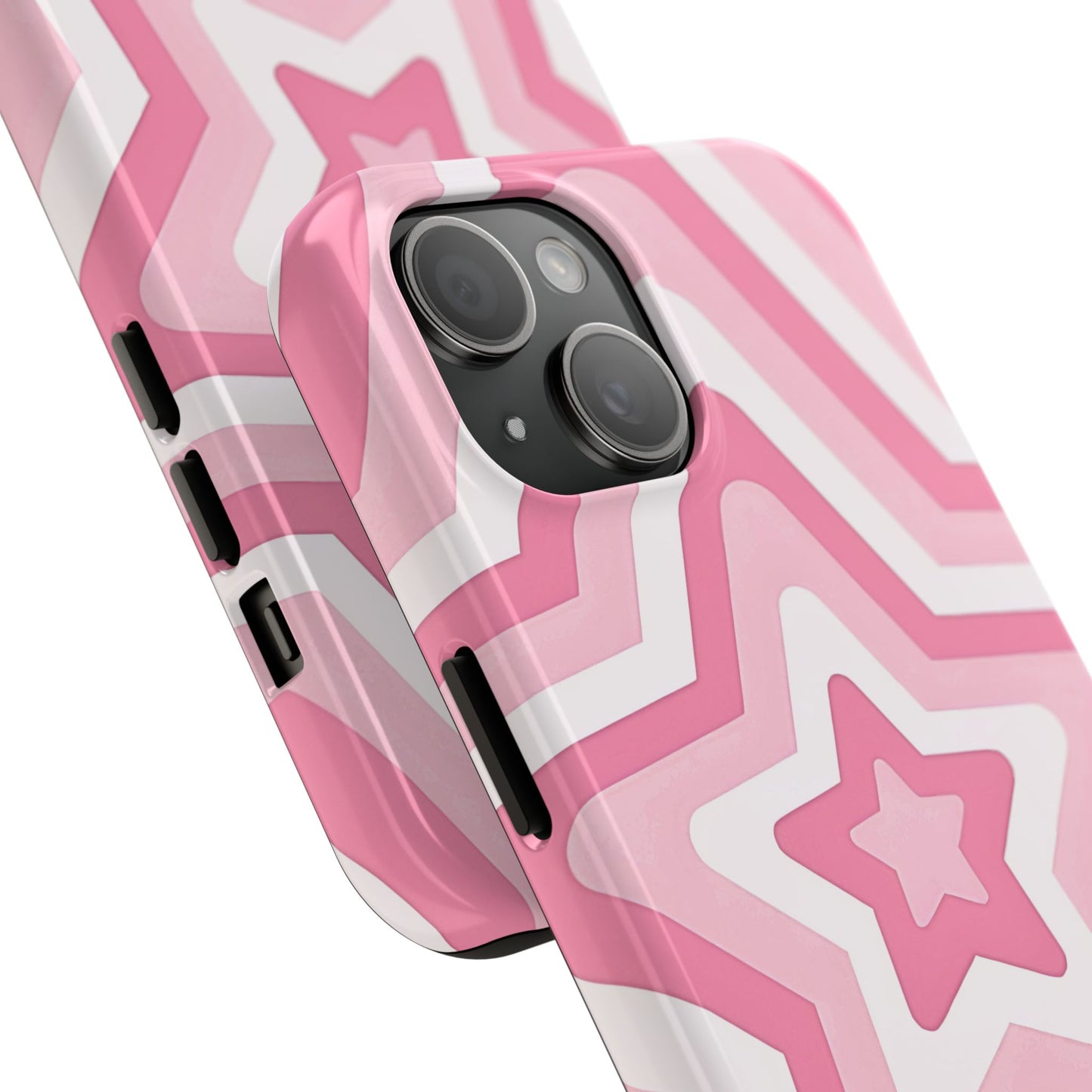 Pink Preppy Star Pattern Style Tough Phone Case | Aesthetic