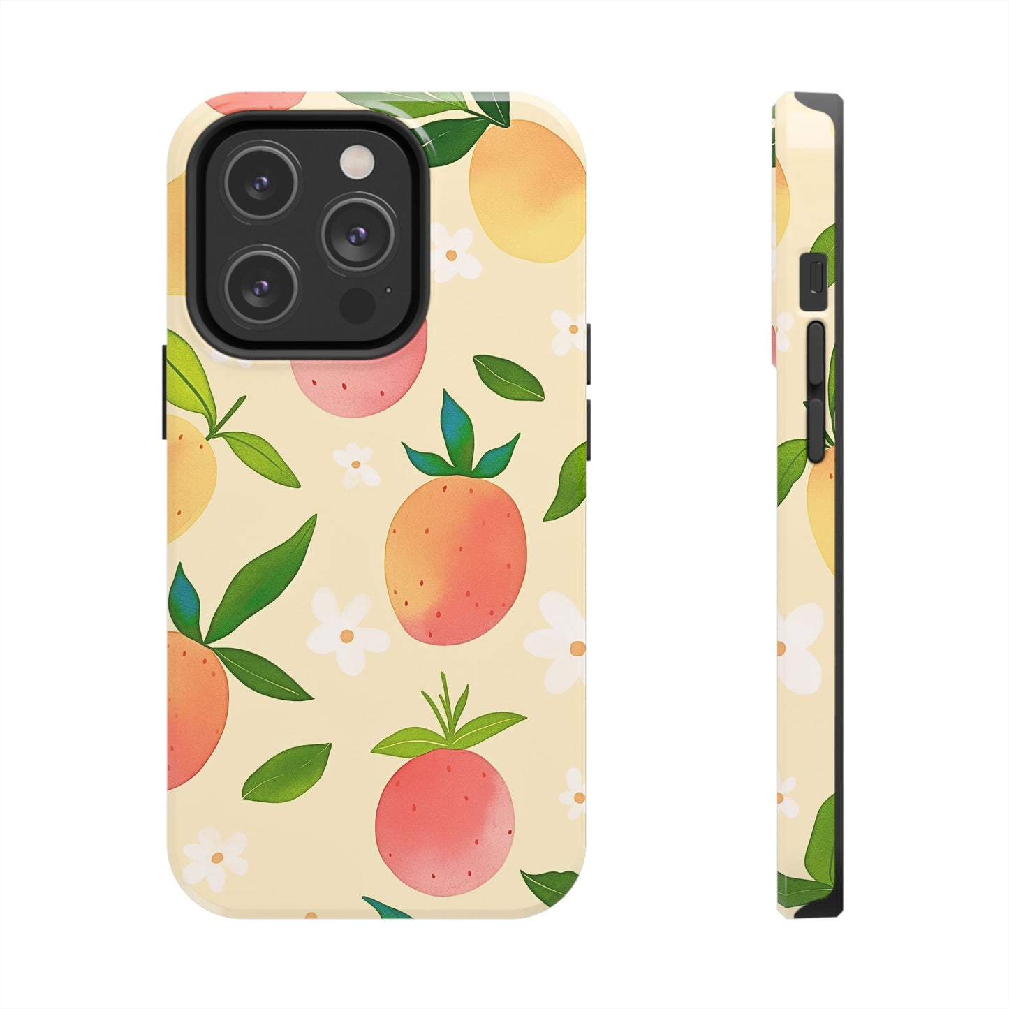 Mango Orange Fruit Pattern Tough Phone Case | Aesthetic