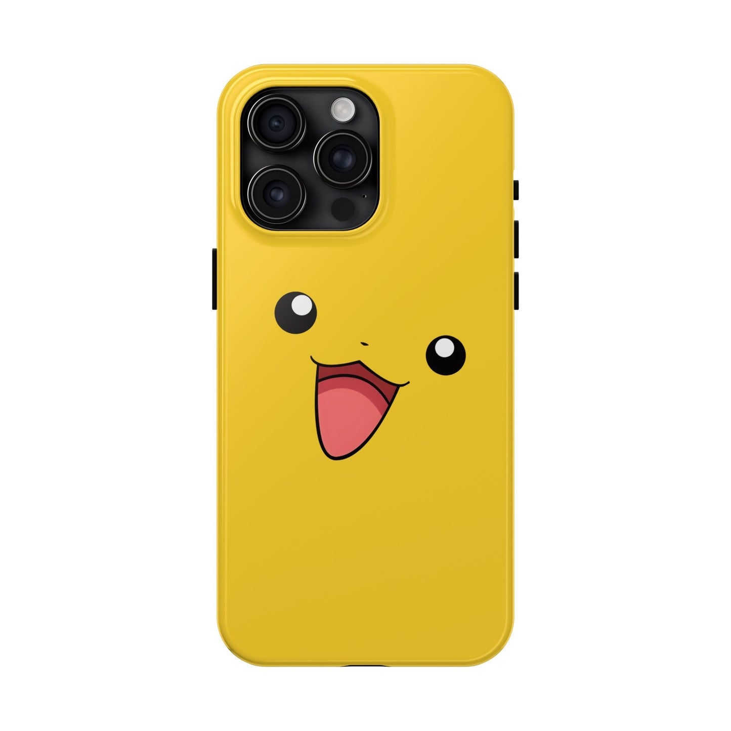 Electric Mouse Yellow Happy Face Minimal Design Tough Phone Case | Anime