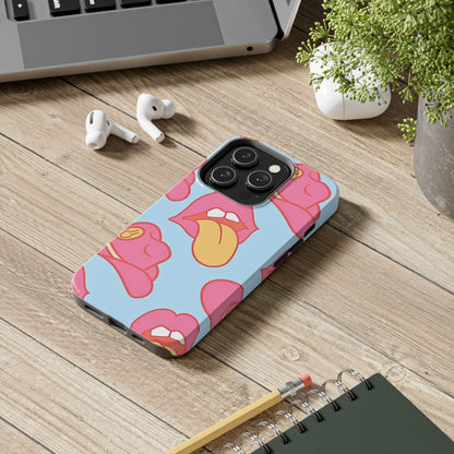 Funda resistente para teléfono con estampado de sombrero vaquero y labios sensuales (versión 1) | Estética
