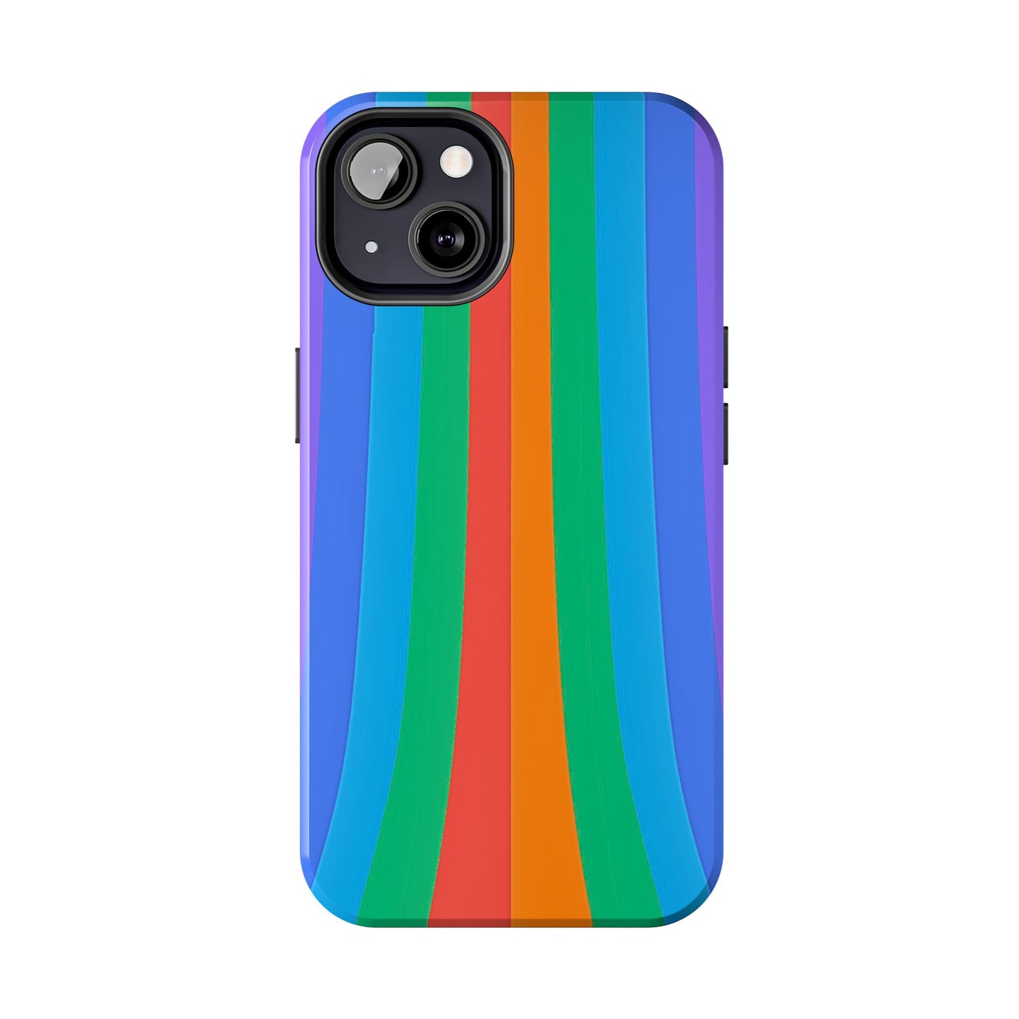 Funda resistente para teléfono con líneas de arcoíris hippies | Estética