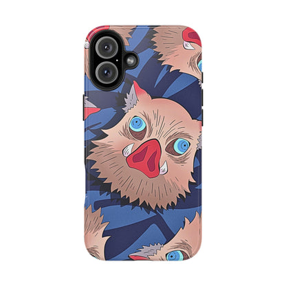 Inosuke Hashibira Head Pattern Tough Phone Case | Anime - Demon Slayer