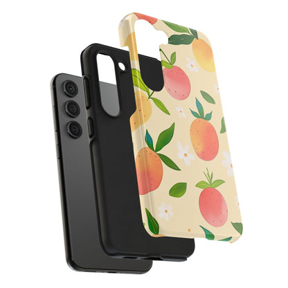 Mango Orange Fruit Pattern Tough Phone Case | Aesthetic