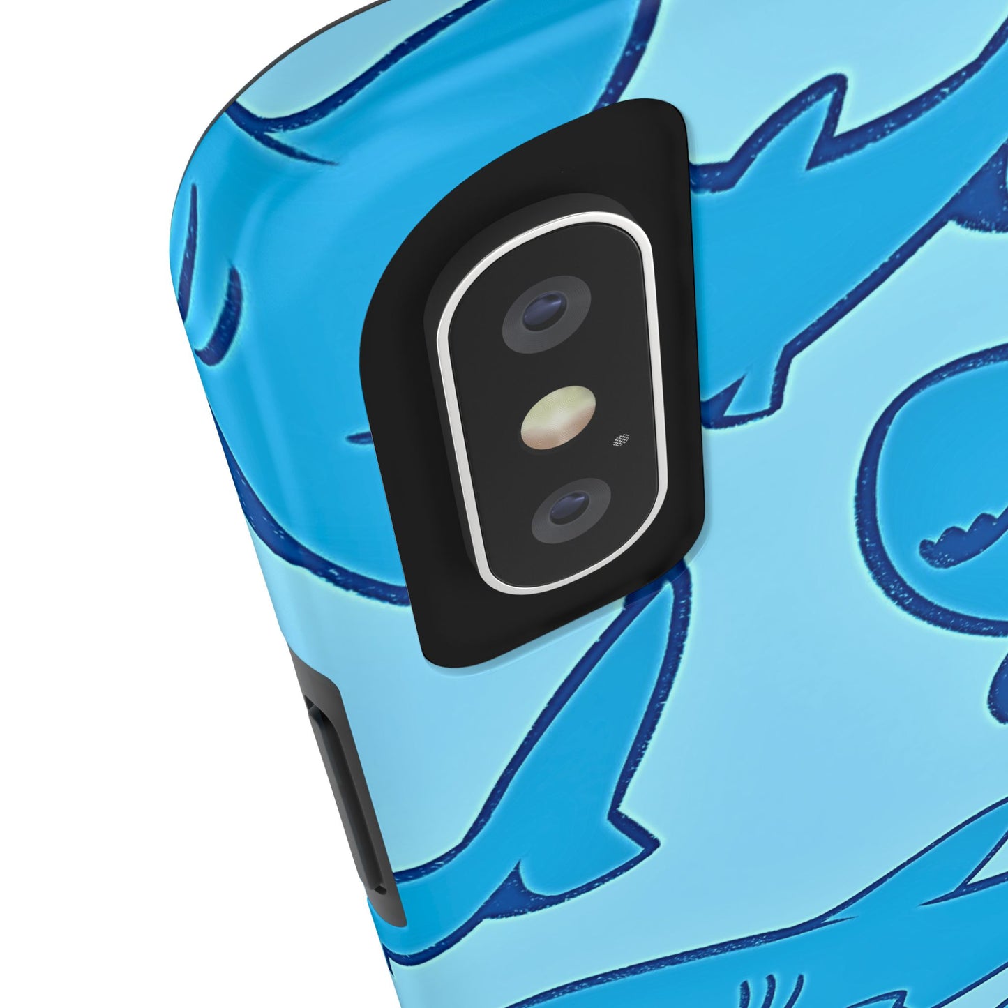 Smiley Shark Fun Pattern Tough Phone Case | Animals