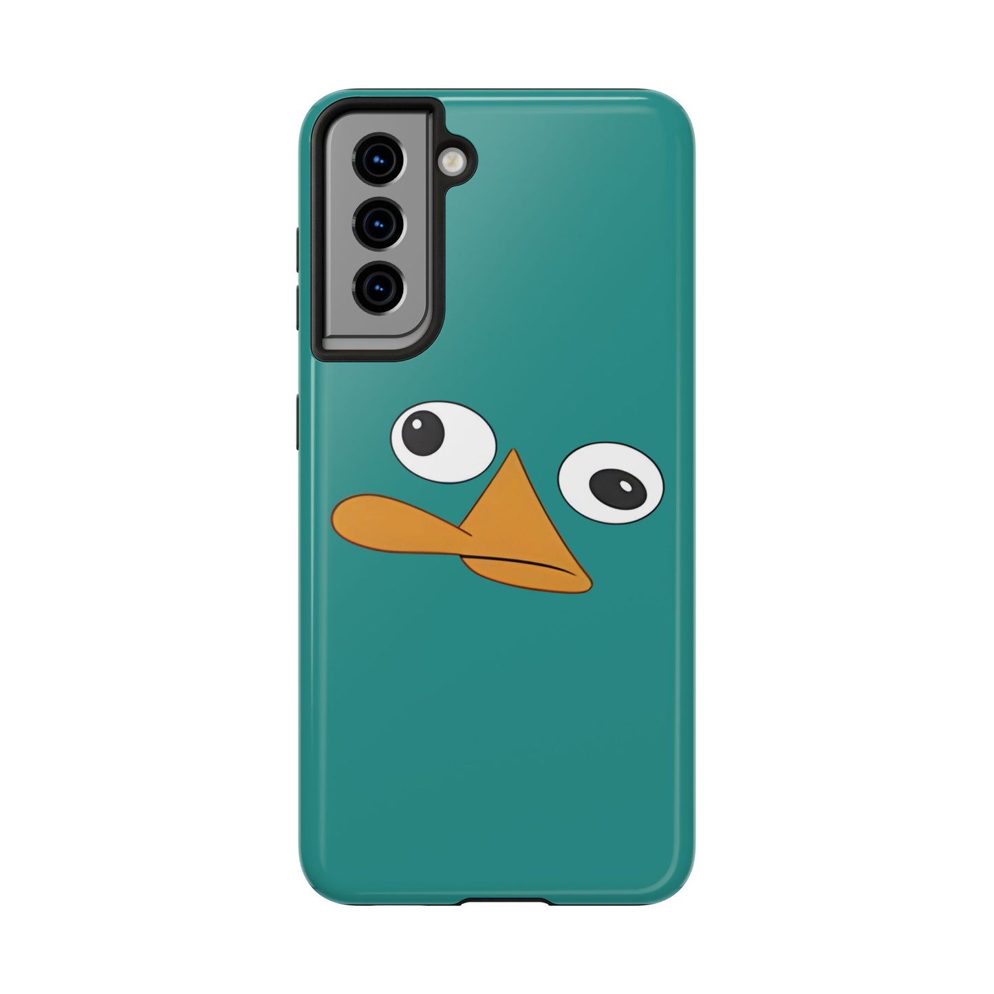 Phineas and Ferb Perry Platypus Eyes Teal Expression Tough Phone Case | Cartoon