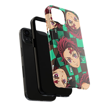 Tanjiro Kamado Head Pattern Tough Phone Case | Anime - Demon Slayer