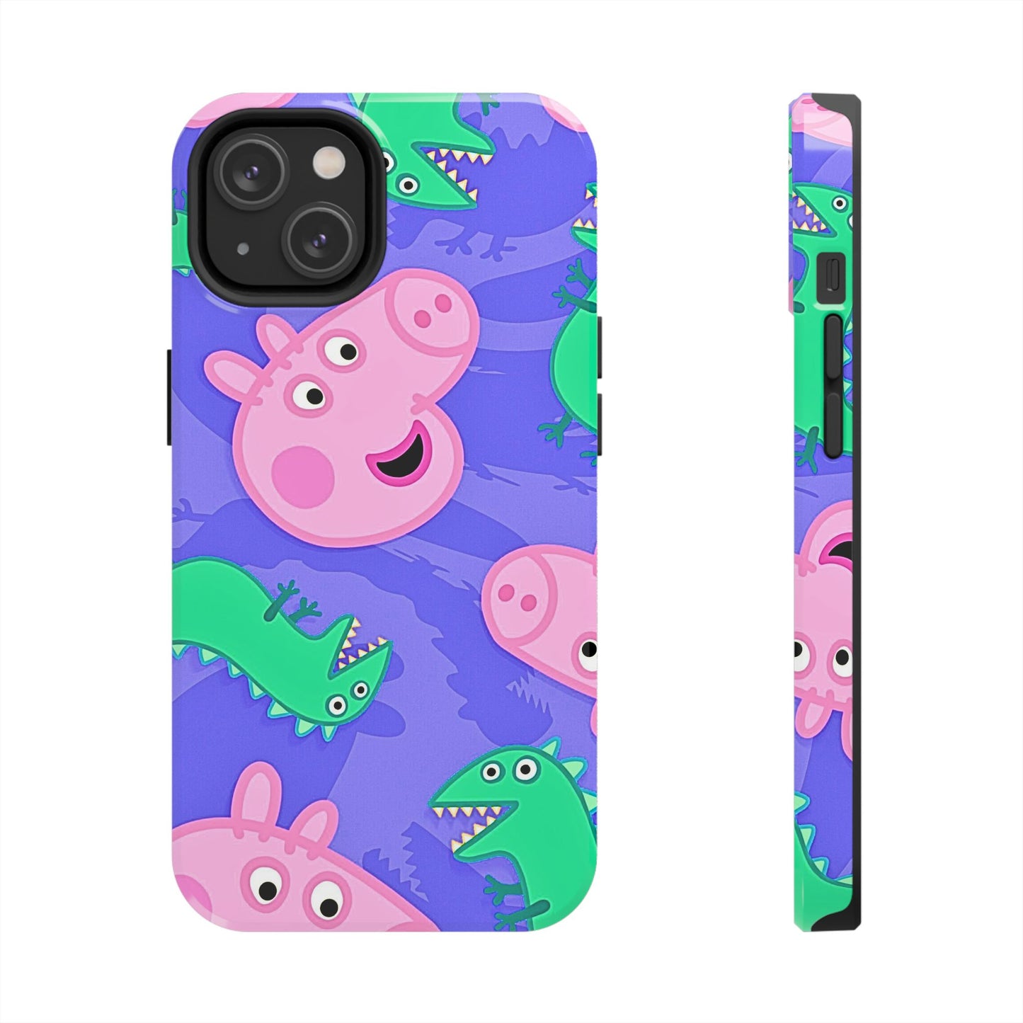 Peppa Pig & George Dinosaur Pattern Tough Phone Case | Cartoons - Peppa Pig