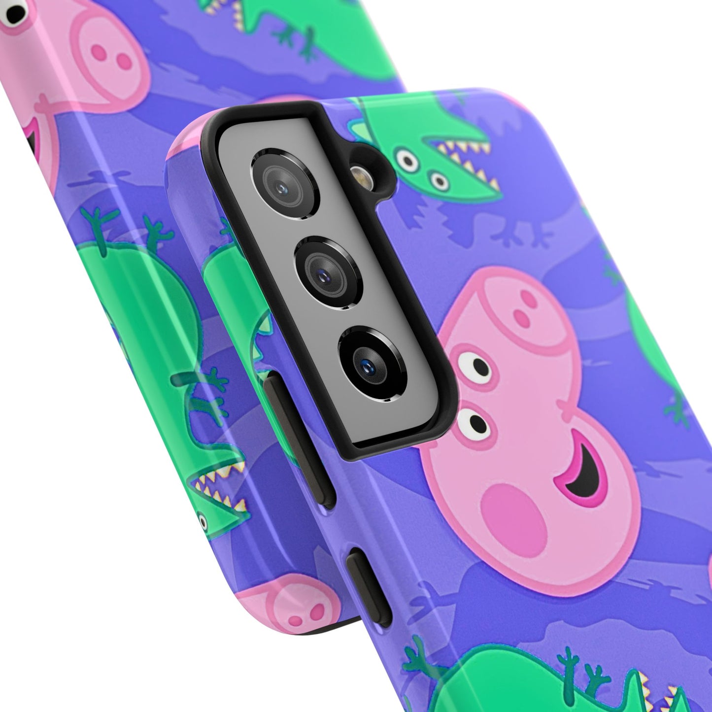 Peppa Pig & George Dinosaur Pattern Tough Phone Case | Cartoons - Peppa Pig