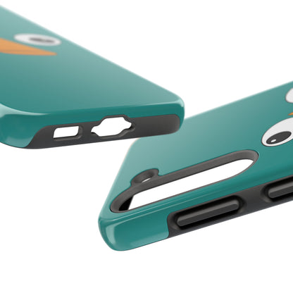 Phineas and Ferb Perry Platypus Eyes Teal Expression Tough Phone Case | Cartoon