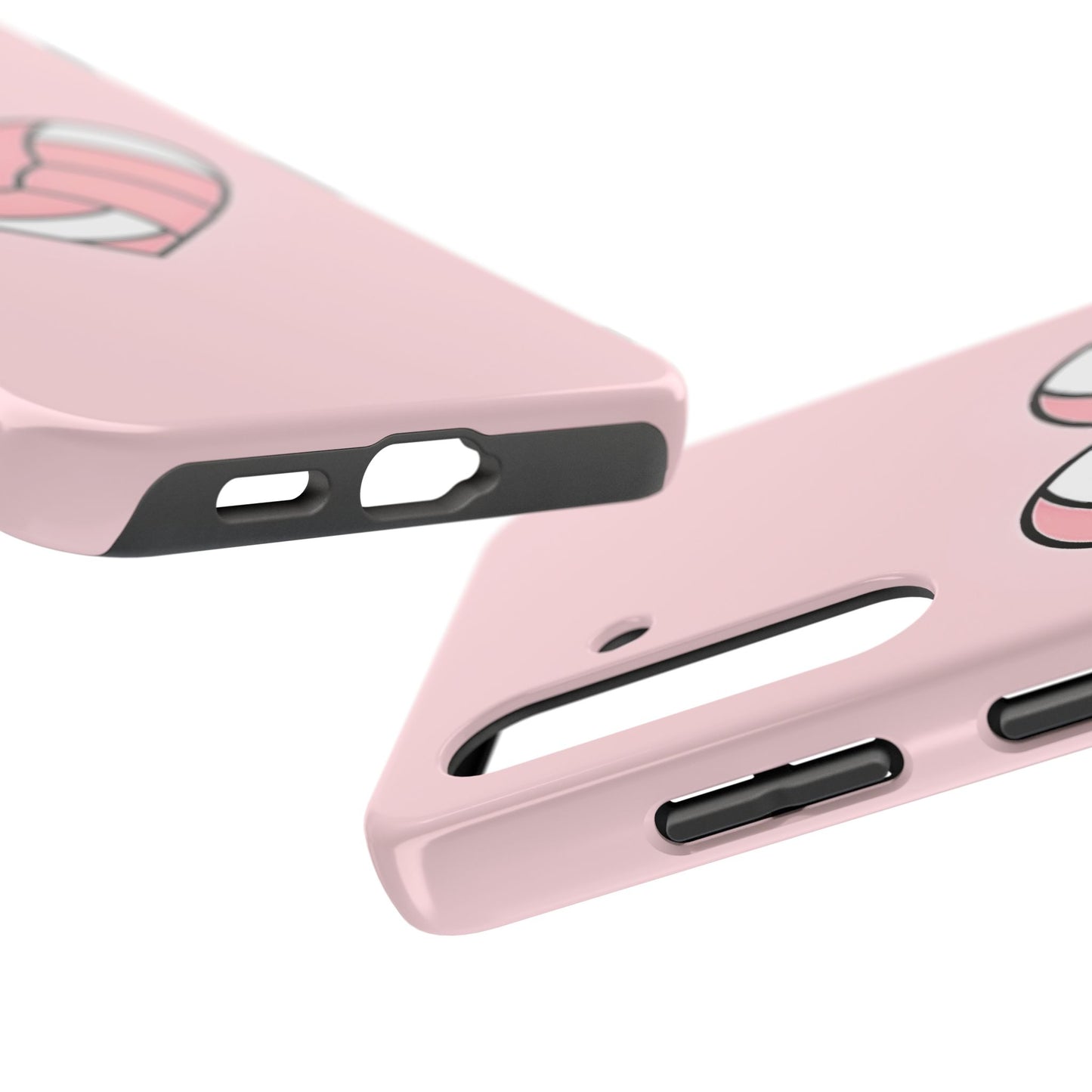 Pink Volleyball Heart Tough Phone Case | Aesthetic