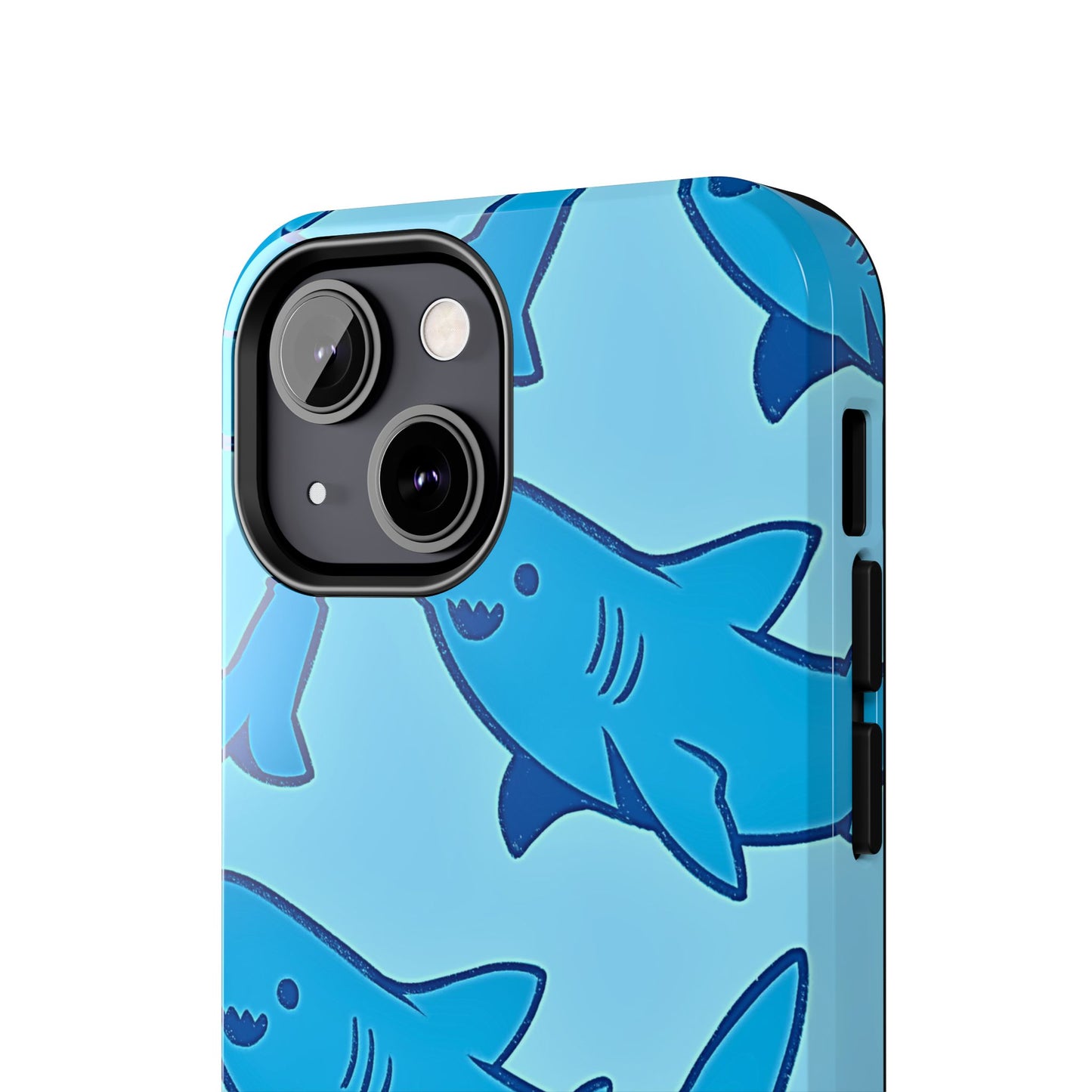 Smiley Shark Fun Pattern Tough Phone Case | Animals