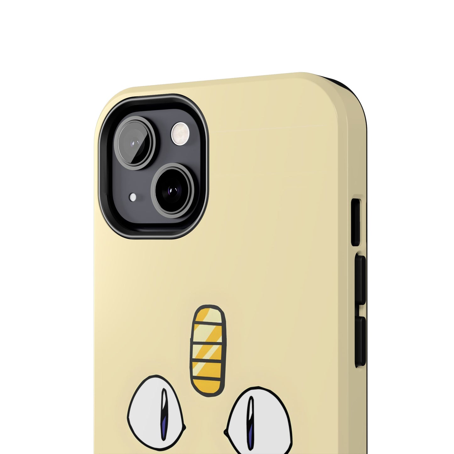 Cat Minimal Gold Coin Face Tough Phone Case | Anime