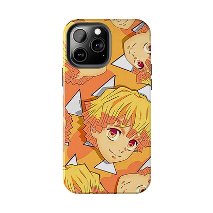 Zenitsu Agatsuma Haori Head Pattern Tough Phone Case | Anime - Demon Slayer