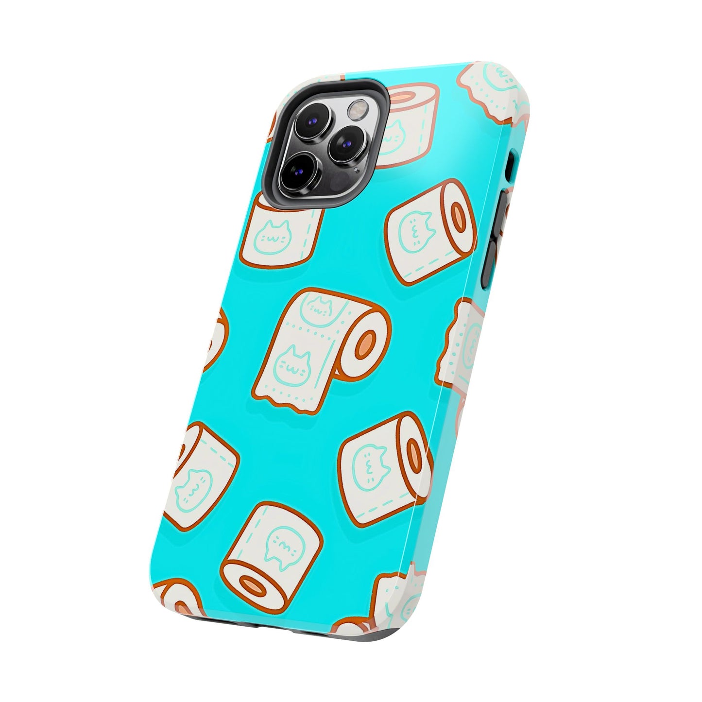 Funda resistente para teléfono con estampado de papel higiénico kawaii | Estética