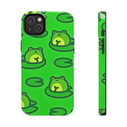 Cute Green Frogs Pattern Tough Phone Case | Animals